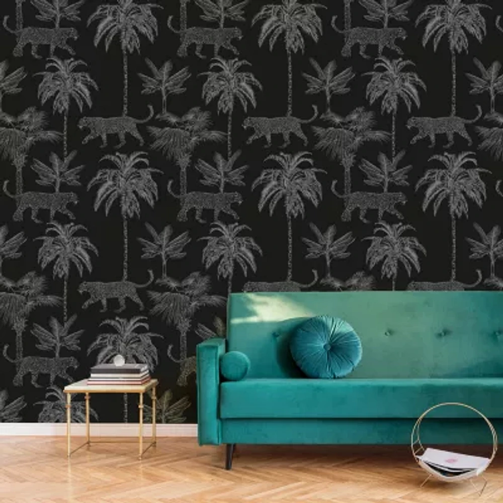 Tempaper Palm Leopards Mural Wallpaper