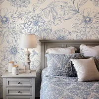 Tempaper Floral Blooms Mural Wallpaper