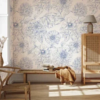 Tempaper Floral Blooms Mural Wallpaper