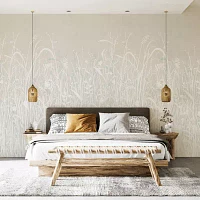 Tempaper June Grass White Mural Wallpaper