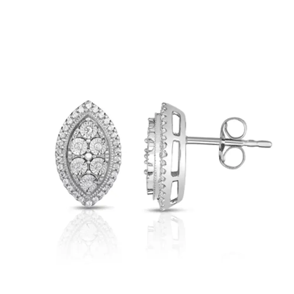 TruMiracle® 1/4 CT. T.W. Round White Diamond Sterling Silver Stud Earrings