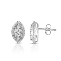 TruMiracle® 1/4 CT.T.W. Natural Round Diamond Sterling SIlver Stud Earrings