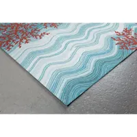 Liora Manne Visions Iv Coral Reef Waves Indoor Outdoor Rectangular Accent Rug