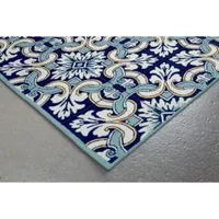 Liora Manne Ravella Floral Tile Floral Hand Tufted Indoor Outdoor Rectangular Accent Rug