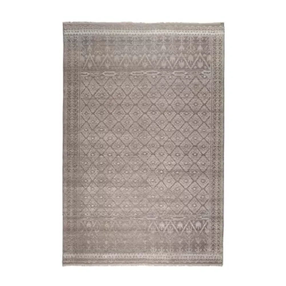 Amer Rugs Winterrose Geometric Hand Knotted Indoor Rectangular Accent Rug