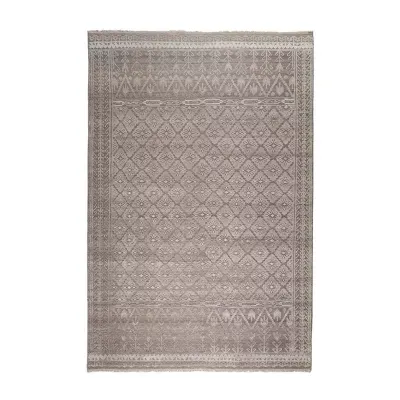 Amer Rugs Winterrose Geometric Hand Knotted Indoor Rectangular Accent Rug