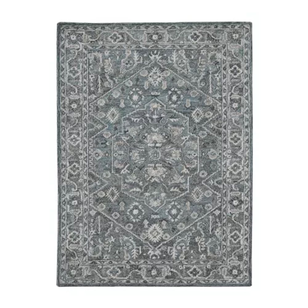 Amer Rugs Vermusia Medallion Hand Tufted Indoor Rectangular Accent Rug