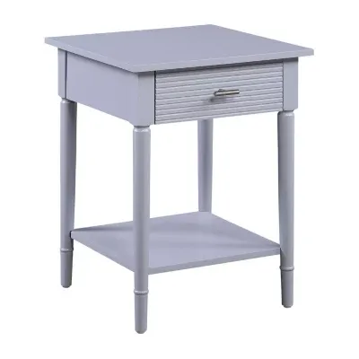 Amy Living Room Collection Storage 1-Drawer End Table