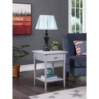 Amy Living Room Collection Storage 1-Drawer End Table