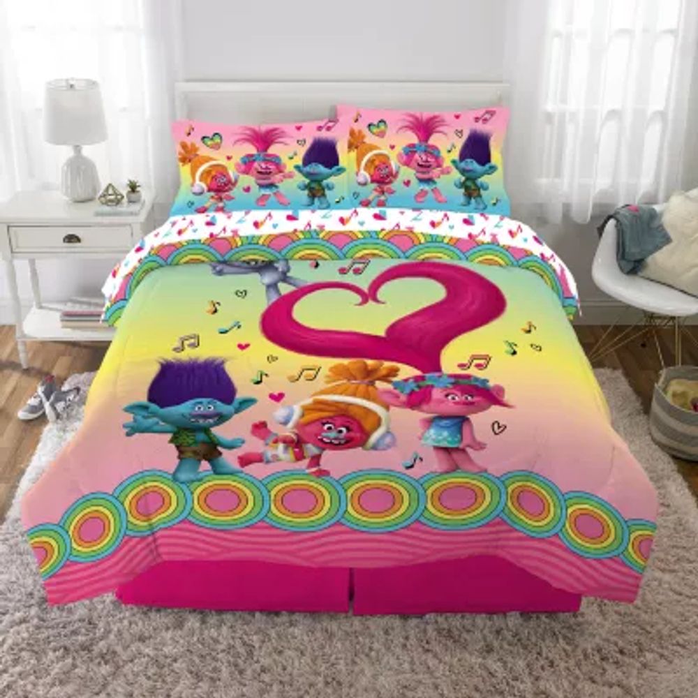 Dreamworks Trolls 2 Love The Beat Reversible Complete Bedding Set with  Sheets | Plaza Del Caribe