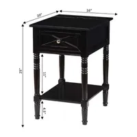 Country Oxford 1-Drawer End Table