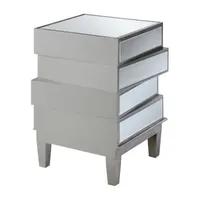 Gold Coast Living Room Collection 4-Drawer Mirrored End Table