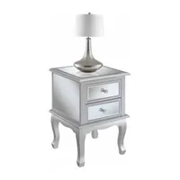 Gold Coast Living Room Collection 2-Drawer Mirrored End Table