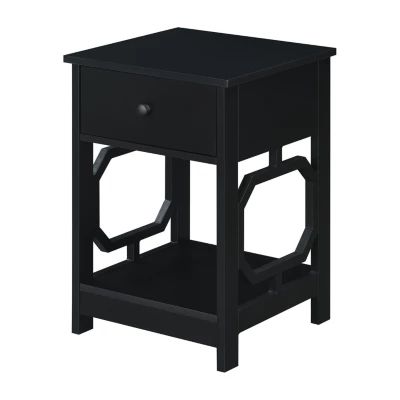 Omega Living Room Collection Storage 1-Drawer End Table