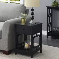 Omega Living Room Collection 1-Drawer Storage End Table