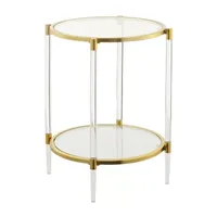 Royal Crest 2 Tier Acrylic Glass End Table