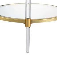 Royal Crest 2 Tier Acrylic Glass End Table