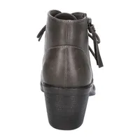 Easy Street Womens Becker Stacked Heel Booties