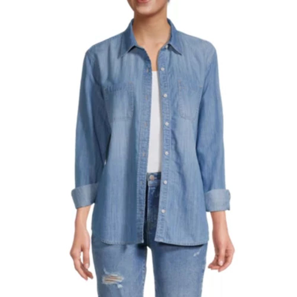 jcpenney ana long sleeve shirt