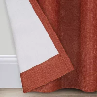 Eclipse Ambiance Draft Stopper Energy Saving 100% Blackout Grommet Top Single Curtain Panel