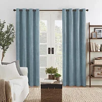 Eclipse Ambiance Draft Stopper Grommet Top Energy Saving 100% Blackout Single Curtain Panels