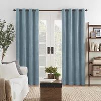 Eclipse Ambiance Draft Stopper Energy Saving 100% Blackout Grommet Top Single Curtain Panel