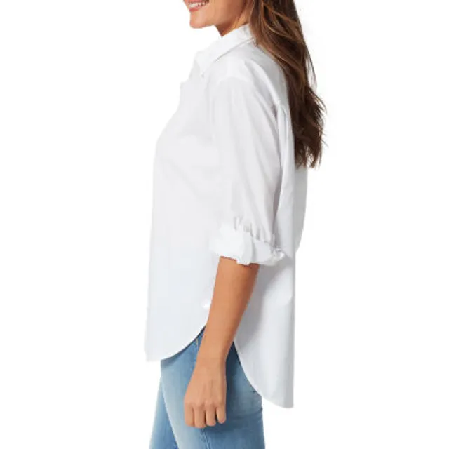 Gloria Vanderbilt® Amanda Womens Long Sleeve Regular Fit Button-Down Shirt  - JCPenney