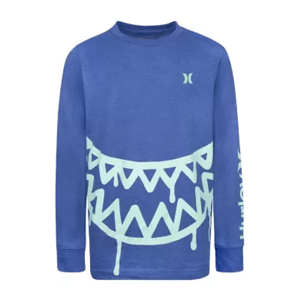 Hurley Big Boys Round Neck Long Sleeve Graphic T-Shirt