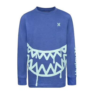 Hurley Big Boys Round Neck Long Sleeve Graphic T-Shirt