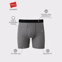 Hanes Big and Tall Mens 4 Pack Boxer Briefs