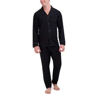 Hanes Mens Knit Long Sleeve 2-pc. Pant Pajama Set