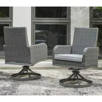 Signature Design by Ashley Elite Park 2-pc. Swivel Weather Resistant Patio Dining Chair