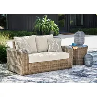 Signature Design by Ashley Sandy Bloom Patio Loveseat