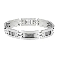 Mens Stainless Steel Cable Link Bracelet