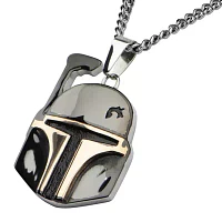 Star Wars® Boba Fett Mens Two-Tone Stainless Steel Pendant Necklace