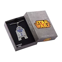 Star Wars® R2-D2 Mens Stainless Steel Pendant Necklace