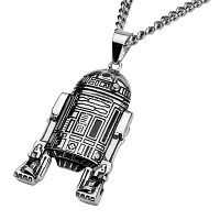 Star Wars® R2-D2 Mens 3D Stainless Steel Pendant Necklace