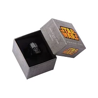 Star Wars® Darth Vader Mens Stainless Steel and Black IP 3D Ring