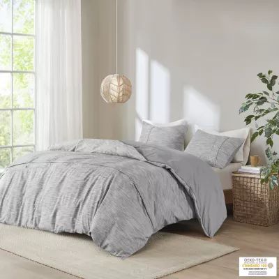 Clean Spaces Blakely 3 Piece Organic Cotton Oversized Duvet Cover Set