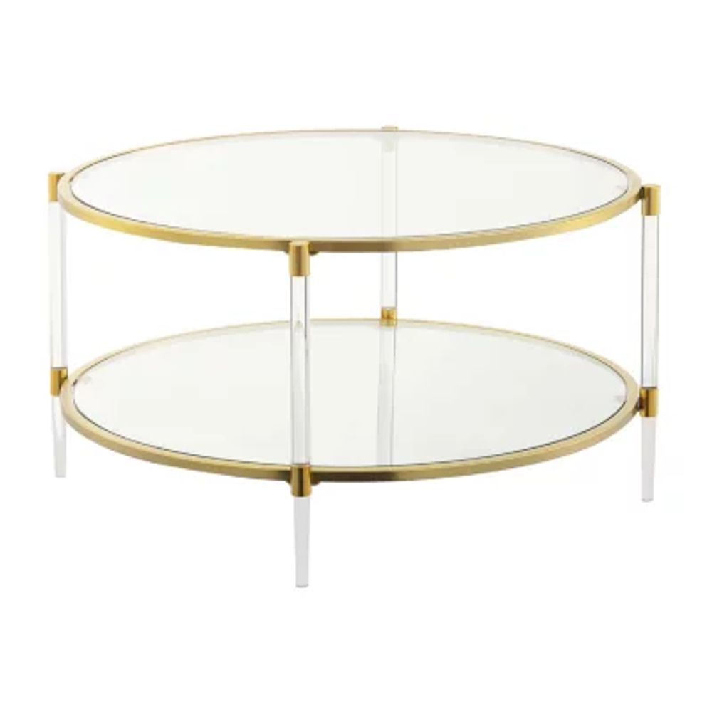 Royal Crest 2 Tier Acrylic Glass Coffee Table