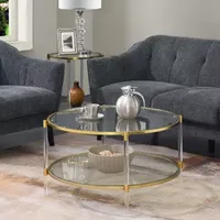 Royal Crest 2 Tier Acrylic Glass Coffee Table