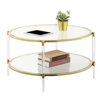 Royal Crest 2 Tier Acrylic Glass Coffee Table