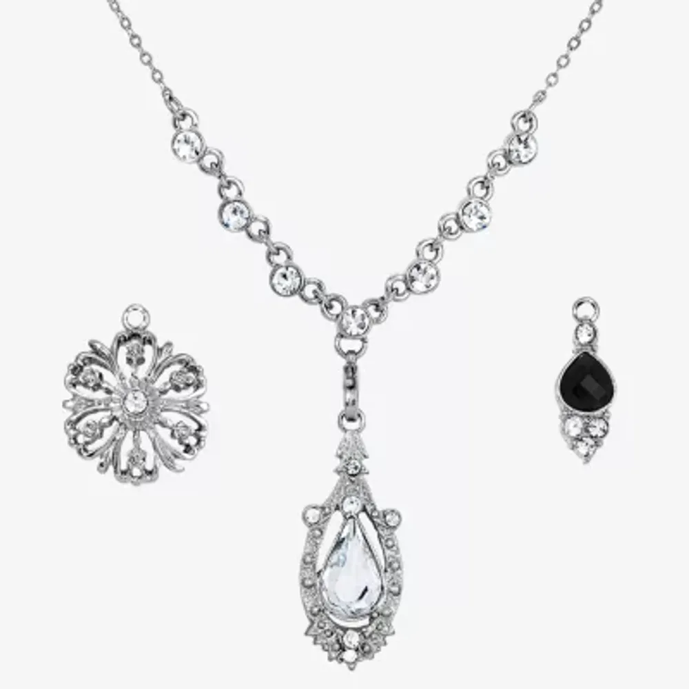 1928 Silver Tone 4-pc. 16 Inch Link Pendant Necklace Set