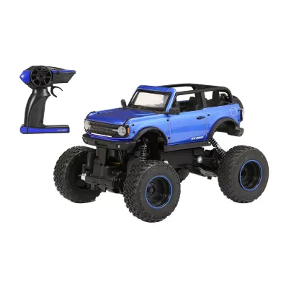 New Bright 1:18 R/C 4x4 Heavy Metal Ford Bronco - Blue 2-pc. Car