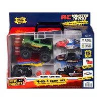 New Bright 1:43 R/C Monster Truck 4 In 1 Ramp Set Truck