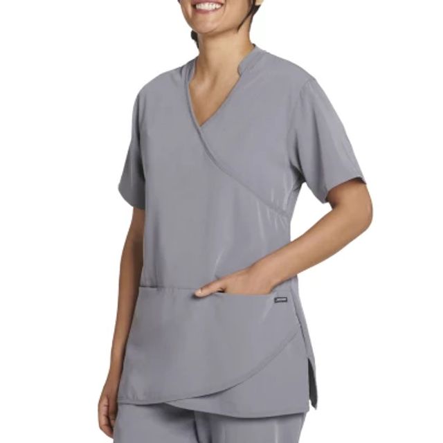 Jockey 2299 Womens Plus V Neck Stretch Fabric Short Sleeve Scrub