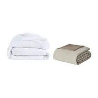 Clean Spaces Adalyn 4 Piece Cotton and Rayon from Bamboo Blend Waffle Weave Comforter Cover Set w/removable insert