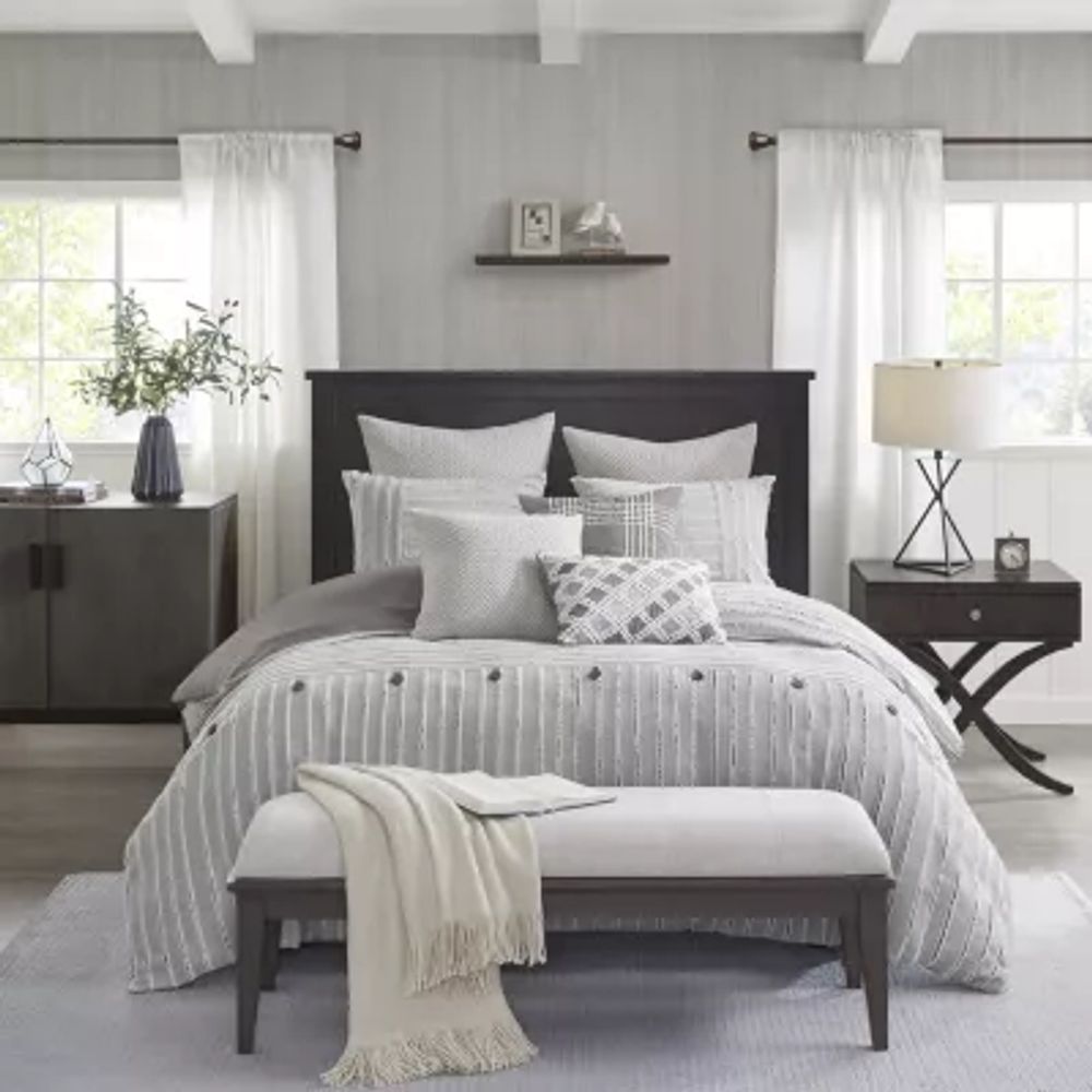 Madison Park Signature Essence Cotton Clip Jacquard Comforter Set