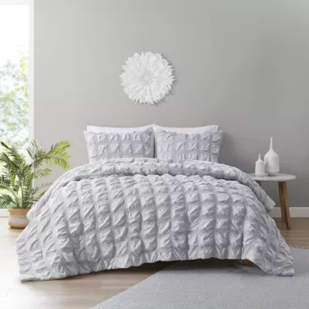 Clean Spaces Hudson Seersucker Duvet Cover Set