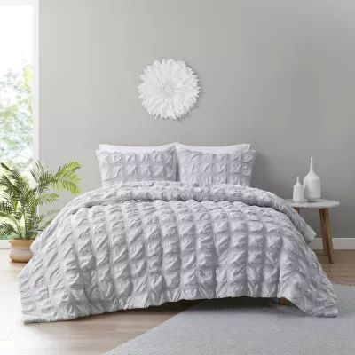 Clean Spaces Hudson Seersucker Duvet Cover Set